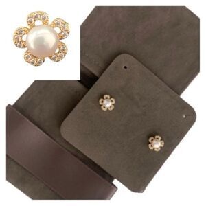 Gorgeous Genuine Pearl & 18k Gold Vermeil Flower Stud Earrings - Perfect Gift